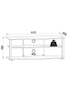 VCM  TV Lowboard Konsole Rack Folas XL in Beton-Grau