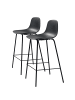 home24 home24 Tresenstuhl aus Kunststoff im modernen Stil (2er-Set) in Schwarz