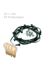 SATISFIRE Garten Party Lichterkette Illu 10x LED Edison Filament 10m schwarz