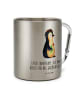 Mr. & Mrs. Panda thermotasse Pinguin Blumen mit Spruch in Silber