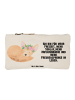 Mr. & Mrs. Panda Schminktasche Wüstenfuchs Blumen mit Spruch in Weiß