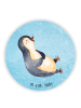 Mr. & Mrs. Panda magnet Pinguin Lachen ohne Spruch in Eisblau