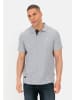 Camel Active Poloshirt aus zertifiziertem Organic Cotton in Grau-Weiß