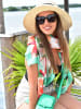 styleBREAKER Sonnenhut mit Zierband in Creme