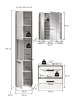 ebuy24 Badmöbelset Kojak Weiß 115 x 37 cm