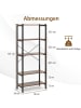 COSTWAY 5 stufiges Bücherregal 161 cm in Schwarz