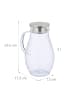 relaxdays Glaskaraffe in Transparent/ Silber - 2L