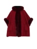 fraully Damen Poncho in Rot