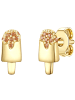 Glanzstücke München Ohrstecker Eis Sterling Silber Zirkonia in gelbgold