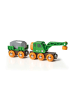 Brio Brio Aktionsspiel Grüner Kranwagen mit Anhänger und Fracht in bunt