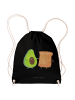 Mr. & Mrs. Panda Sportbeutel Avocado Toast ohne Spruch in Schwarz