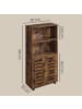VASAGLE Aufbewahrungsschrank Hanis in Braun - (B)30 x (H)125 x (T)60 cm
