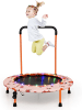 COSTWAY Trampolin mit Griff & LED 3-6 Jahre in Orange