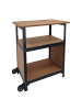 relaxdays Werkbank in Schwarz/ Natur - (B)72,5 x (H)69,5 x (T)50 cm