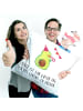 Mr. & Mrs. Panda sitzkissen Avocado Party mit Spruch in Weiß