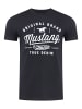 Mustang T-Shirt Basic Print Tee in Schwarz