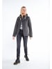 ICEBOUND Damen Strickfleecejacke in Grau Melange