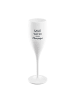 koziol CHEERS No. 1 SAVE WATER DRINK CHAMPAGNE - Glas 100ml mit Druck in cotton white