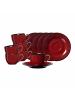 Ritzenhoff & Breker 6er Set Espressotassen mit Untertassen Gambia in 90 ml in rot