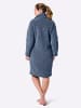 Plantin Bademantel in mittelblau-meliert