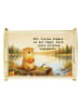 Mr. & Mrs. Panda BettTablett Otter See Pommes Design mit Spruch in Weiß