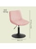 VASAGLE Barhocker Tyra in Rosa - (B)46.5 x (H)(65.5-77.5) x (T)43 cm