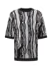 Carlo Colucci Rundhalsshirt Favetta in Schwarz / Grau