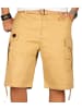 Alessandro Salvarini A. Salvarini Herren Designer Cargo Shorts Cargoshorts kurze Hose Gürtel AS133 in Beige