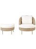 Beliani 2-tlg Gartenstuhl ARCILLE in /Beige/Weiß