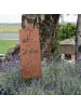 UNUS Gartenschild Rost Unkraut Spruch in Braun