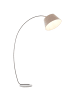 Brilliant Brok Bogenlampe, 2 m, Taupe/Grau, E27, schwenkbar, Fußschalter, modern