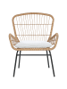 Beliani 3-tlg Bistro Set LABICO in Naturfarben/Beige/Schwarz