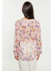 Usha Damen Bluse in Creme Mehrfarbig