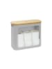 relaxdays Toilettenpapier Aufbewahrung in Grau - (B)43 x (H)36 x (T)17 cm
