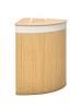 HOMCOM Wäschekorb-38L x 38B x 57H cm-Naturholz