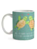 Mr. & Mrs. Panda Tasse 30. Hochzeitstag Perlenhochzeit mit Spruch in Meeresbrise
