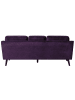 Beliani 3-Sitzer Sofa LOKKA in Violett/Braun - (W) 204 x (H) 85 x (L) 83 cm