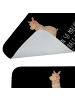 Mr. & Mrs. Panda Badteppich Alpaka Blume mit Spruch in Schwarz