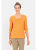 Camel Active Feinstrickpullover mit V-Ausschnitt in Orange