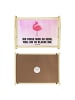 Mr. & Mrs. Panda Tablett Flamingo Stolz mit Spruch in Aquarell Pink