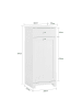 SoBuy Wäschekorb-Schrank in Mattweiß - (W) 38 x (H) 91 x (L) 40 cm