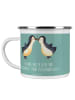 Mr. & Mrs. Panda Camping Emaille Tasse 13. Hochzeitstag Veilchen... in Meeresbrise