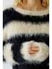 Oui Pullover in white black