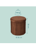relaxdays Hocker in Mocha Mousse - (H)38 x Ø 38 cm