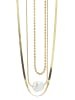Adeliás Damen Halskette – Schlangenkette aus Edelstahl mit Perle 45+5 in gold