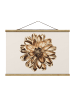 WALLART Stoffbild mit Posterleisten - Dahlie Blume Gold Metallic in Gold