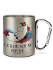 Mr. & Mrs. Panda Teetasse Einhorn Wolke 7 mit Spruch in Silber