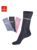 Copenhagen Studios Basicsocken in 1x anthrazit, 1x rosa, 1x hell blau