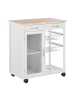 Beliani Servierwagen BOVES in Weiß/Braun - (W) 76 x (H) 88 x (L) 48 cm