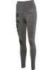 Newline Leggings Jaquard Damen in CHARCOAL GREY/TRUE BLACK